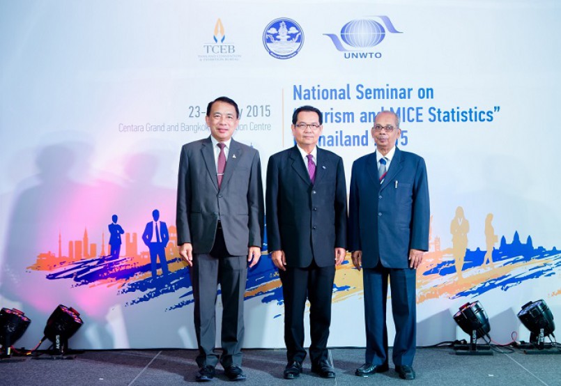 TCEB, MOTS and UNWTO successfully organised the National Seminar on “Tourism and MICE Statistics” Thailand 2015, in July, 2015.
