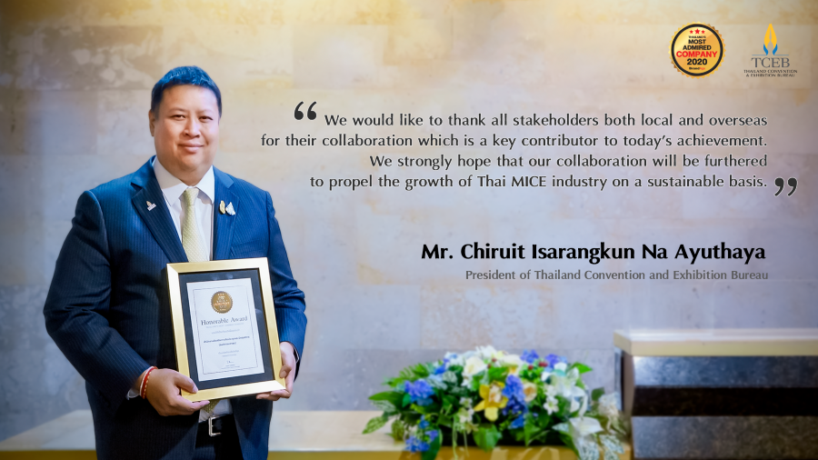 TCEB named Thailand’s Most Admired Company 2020