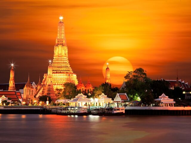 Bangkok thailand sunset beautiful view