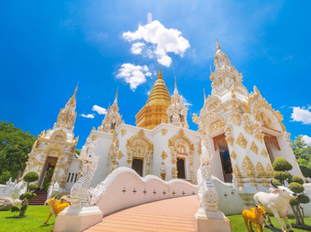 Wat see don moon.The beautiful temple is a tourist attraction of the northern chiangmai, Thailand..