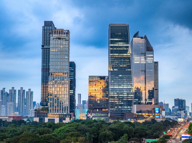 Bangkok Thailand SEP 4 2025: One Bangkok, a world class landmark aspiring to be The Heart of Bangkok is located on Rama IV Road.