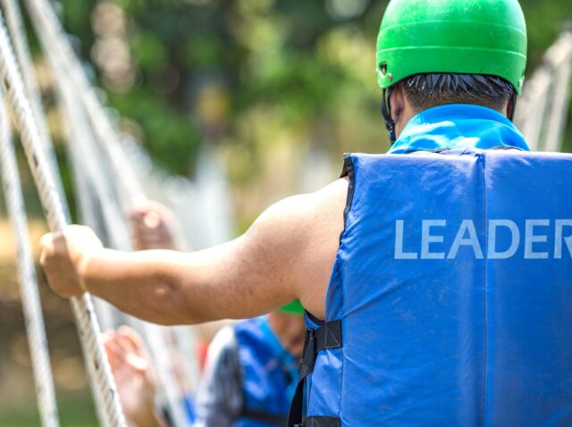 KANCHANABURI THAILAND - JAN 22, 2016 : Young people playing a team to Team building on January 22, 2016 in Kanchanaburi, Thailand
